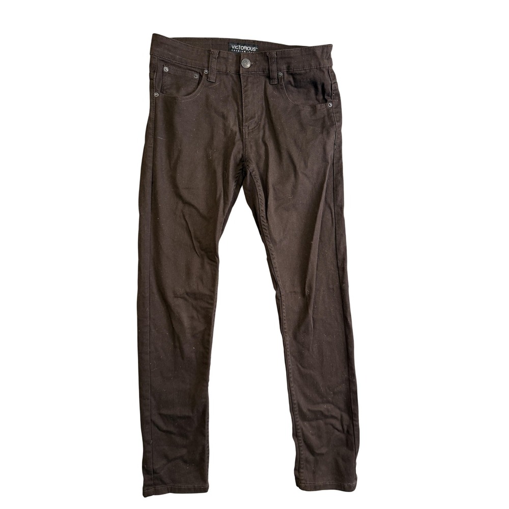 Victorious Premium Jeans Mens 30x32 Brown Skinny Slim Fit Stretch Denim Pants